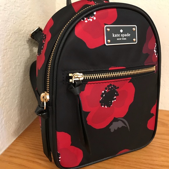 ➕NWT kate spade mini Bradley Wilson backpack poppy - Picture 2 of 8